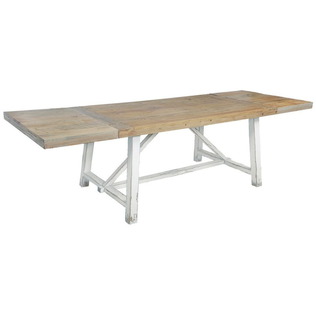 Aspen Distressed Dining Table - 160cm - Painted white