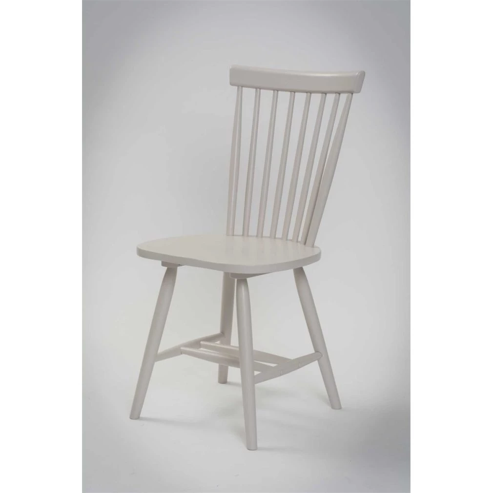 Set of 4 Rib Dining Chairs - Chalk Finish - white