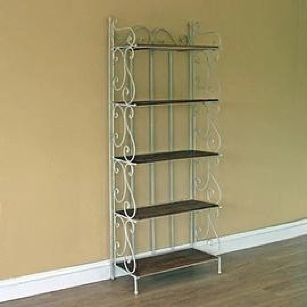 Large Slatted Wood Bakers Rack / shelf