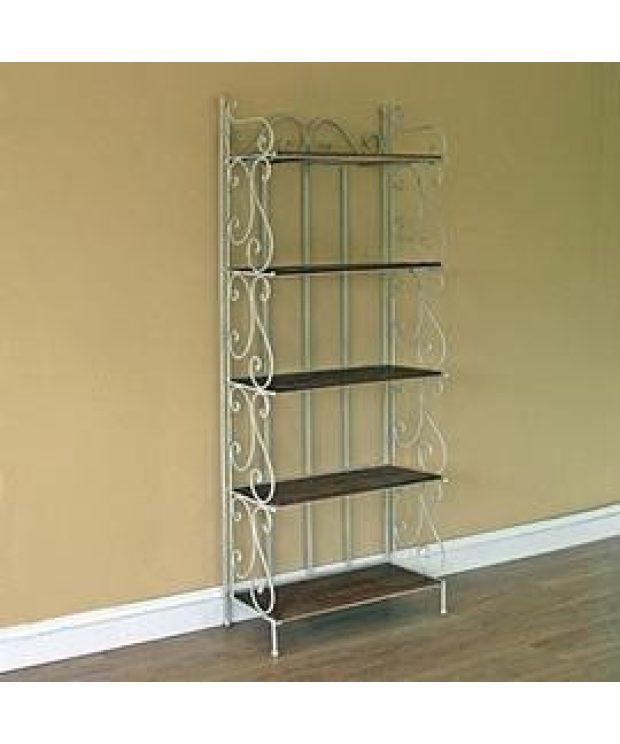 Large Slatted Wood Bakers Rack / shelf