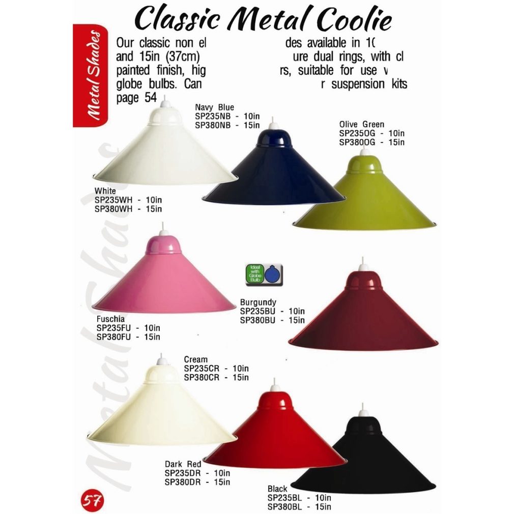Classic Metal Coolie Light - Lamp Shade - 15in