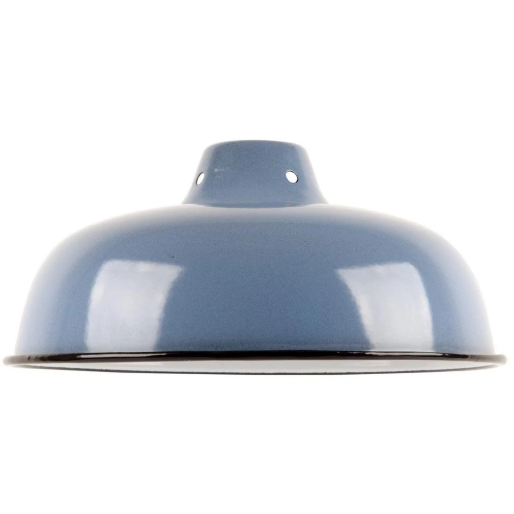 Medium Enamel Light - Lamp shade - Blue - 10inch Dia