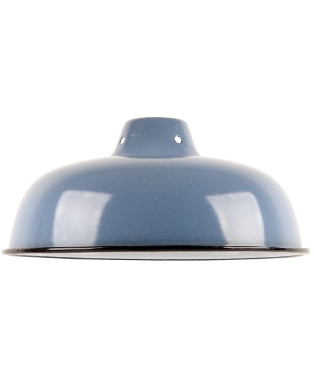 Medium Enamel Light - Lamp shade - Blue - 10inch Dia