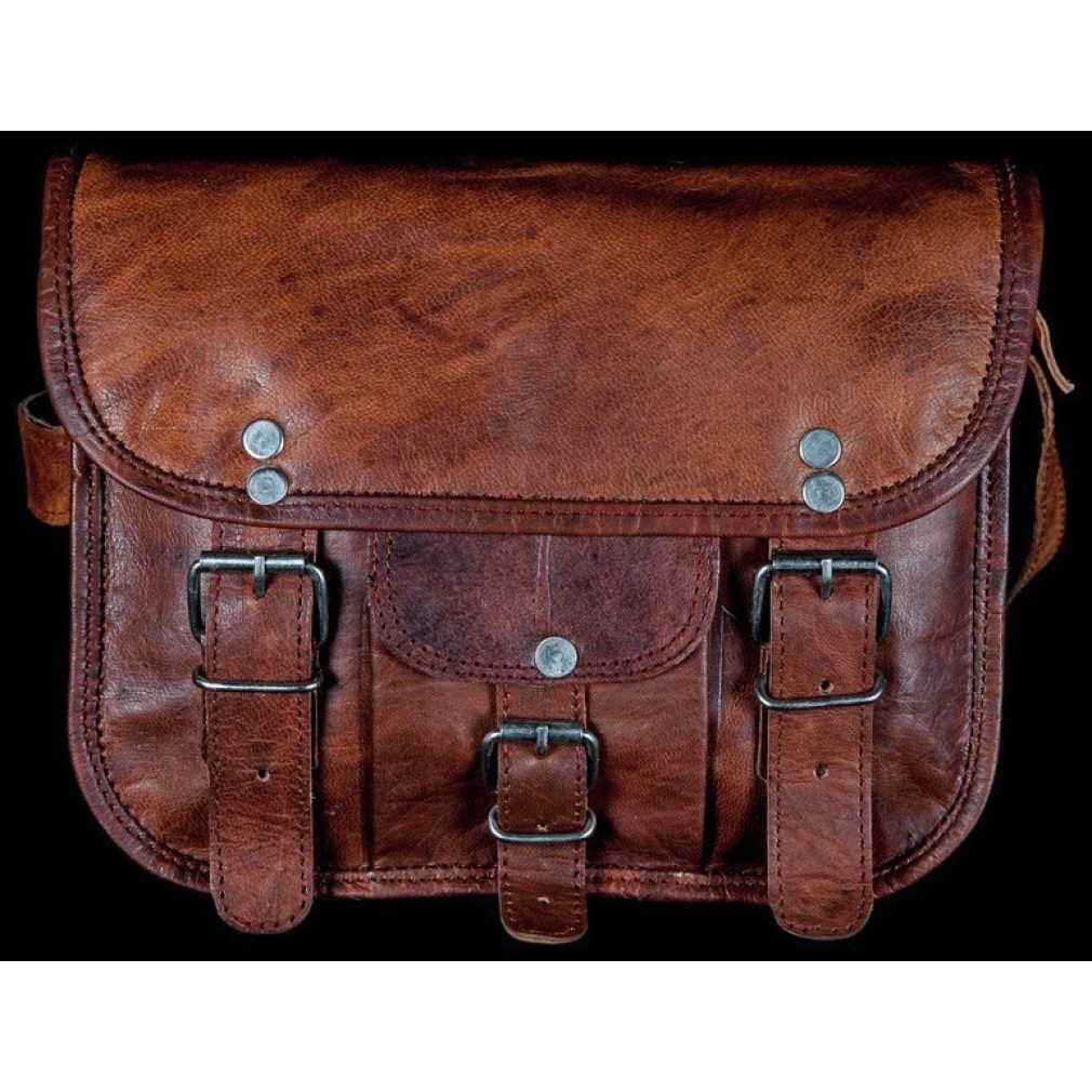 Leather Bag - 9 inch round edge Satchel