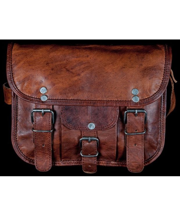 Leather Bag - 9 inch round edge Satchel