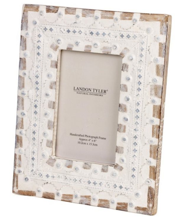 White Washed Studded Photo Frame - 5x7