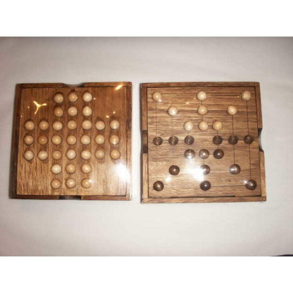 Solitaire & Nine Men's Morris (wooden)