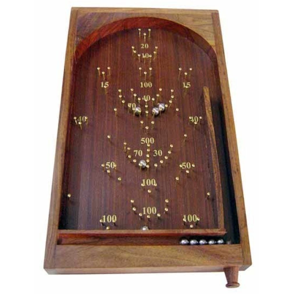 Table Top Traditional Wooden Pinball game / Bagatelle