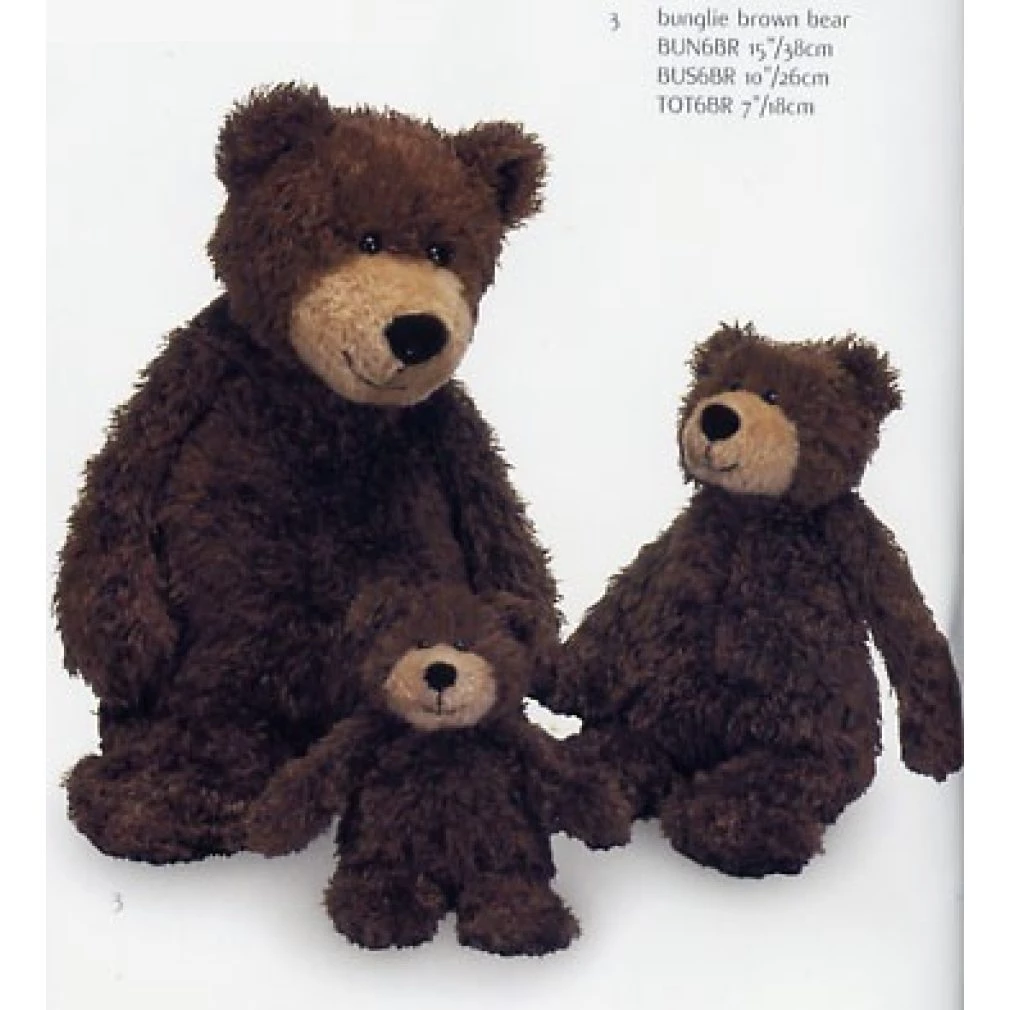 Bunglie Brow Bear (Medium) by jelly Cat