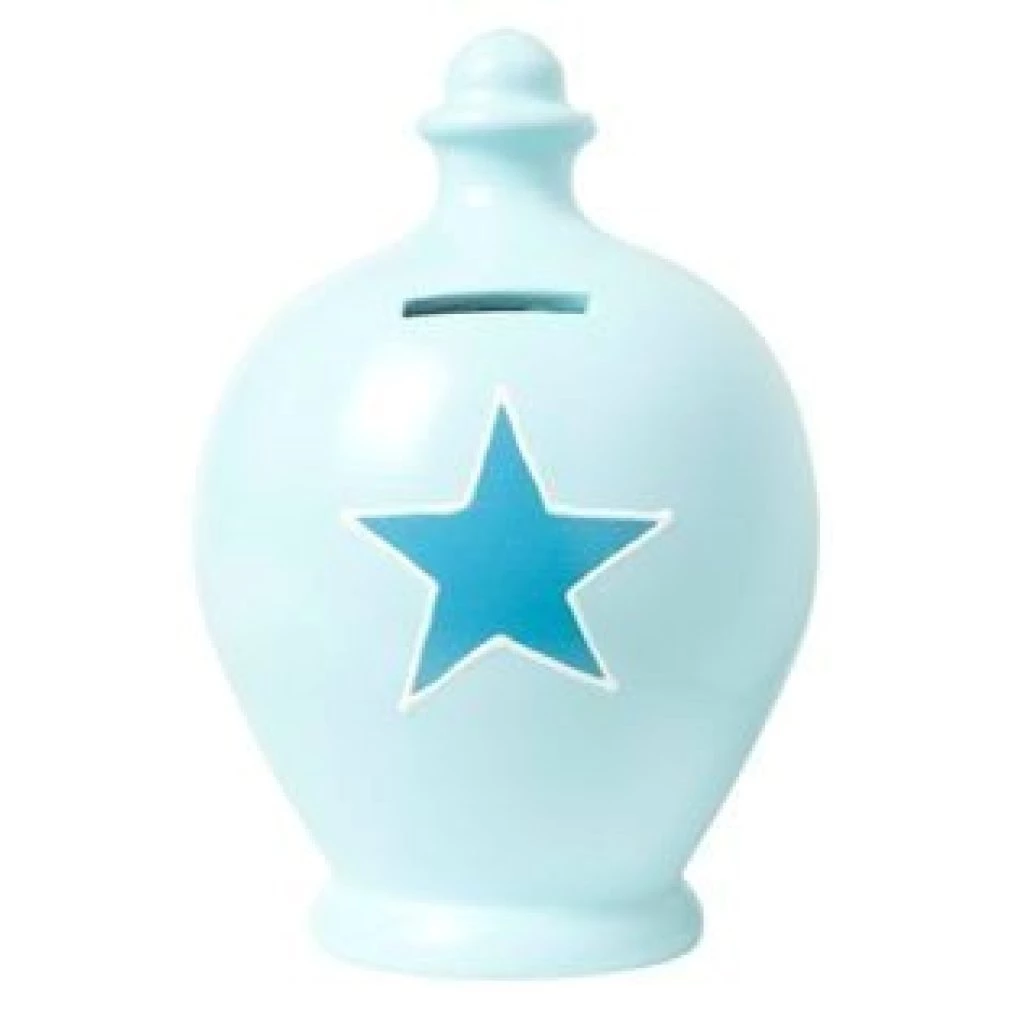 Terramundi money pot - Blue with Blue star