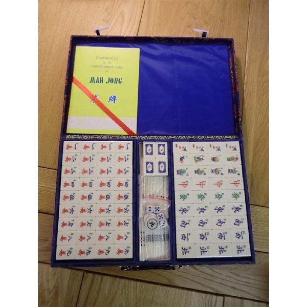 Mah-jong Special Offer 3 (large Blue set + racks + extra counting sticks)