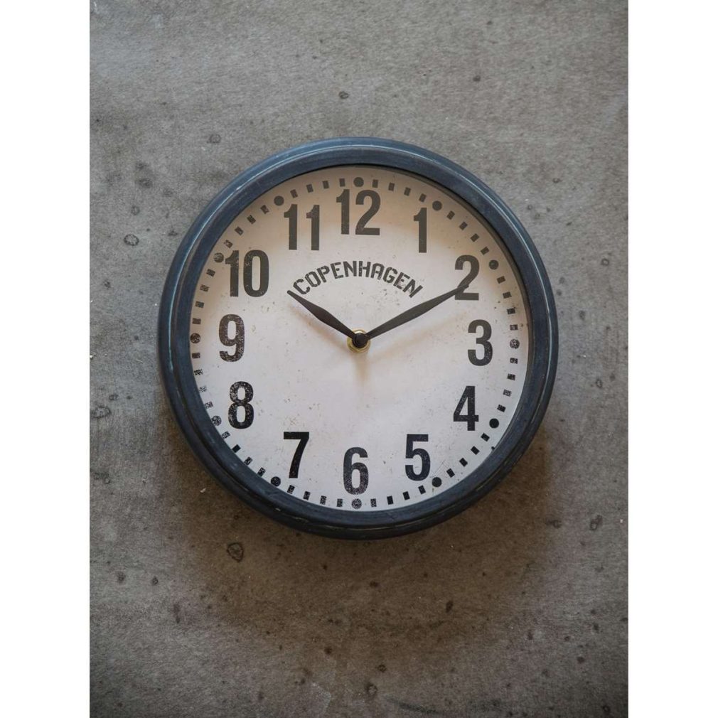 Wall Clock -  Copenhagen - Grey-zinc finish