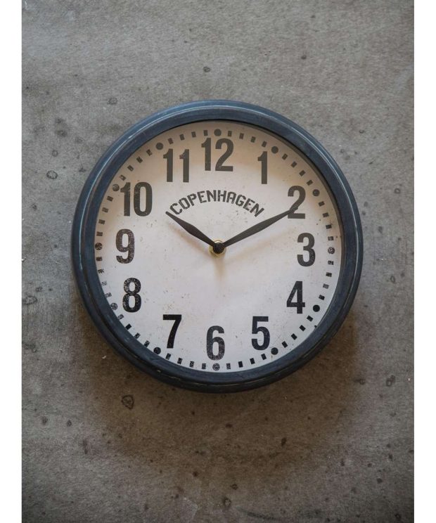 Wall Clock -  Copenhagen - Grey-zinc finish