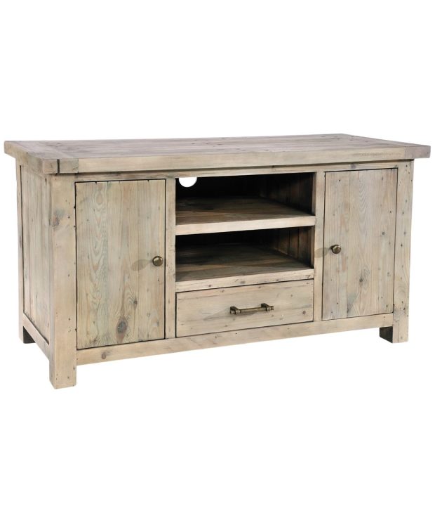 Scandic Corner TV Unit - Solid Oak - Huckleberry Willow