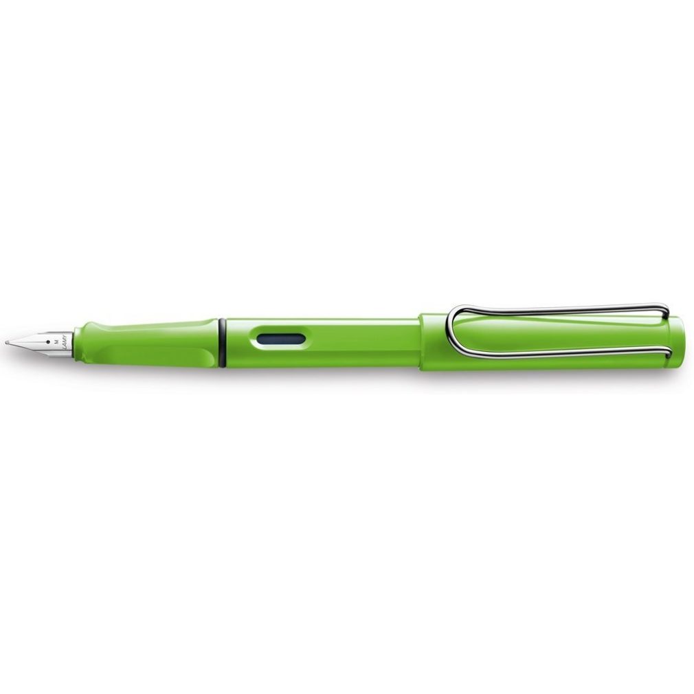 Lamy Safari Green Fountain Pen + Free pk(5) Blue ink cartridges