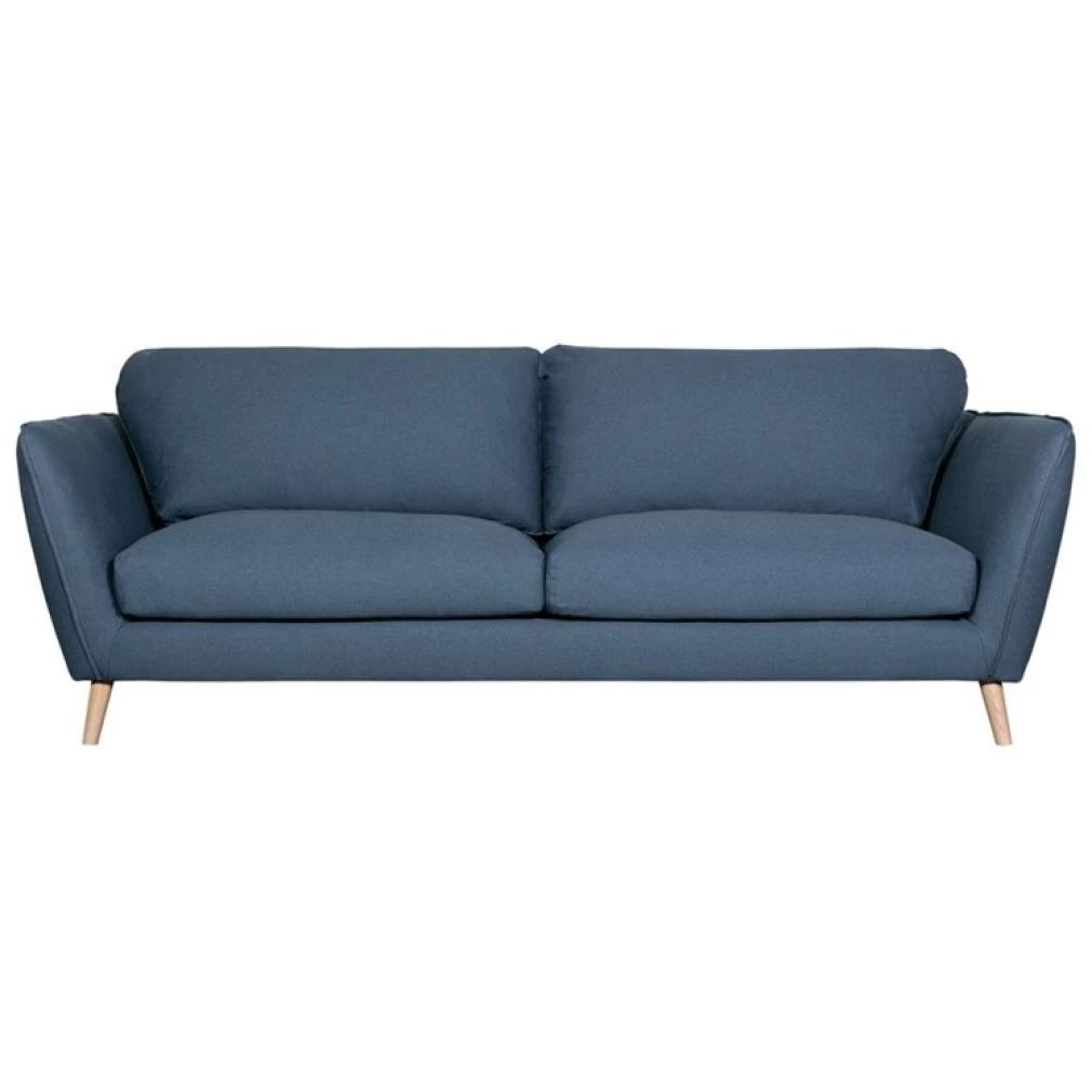 Stella 3 seater Sofa - Lux Comfort - 141A Wood Feet Walnut - King Grey Fabric