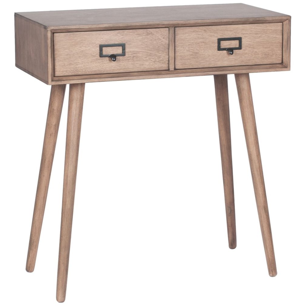 Klimt - Desert Brown Pine Wood 2 Drawer Unit - Console Table