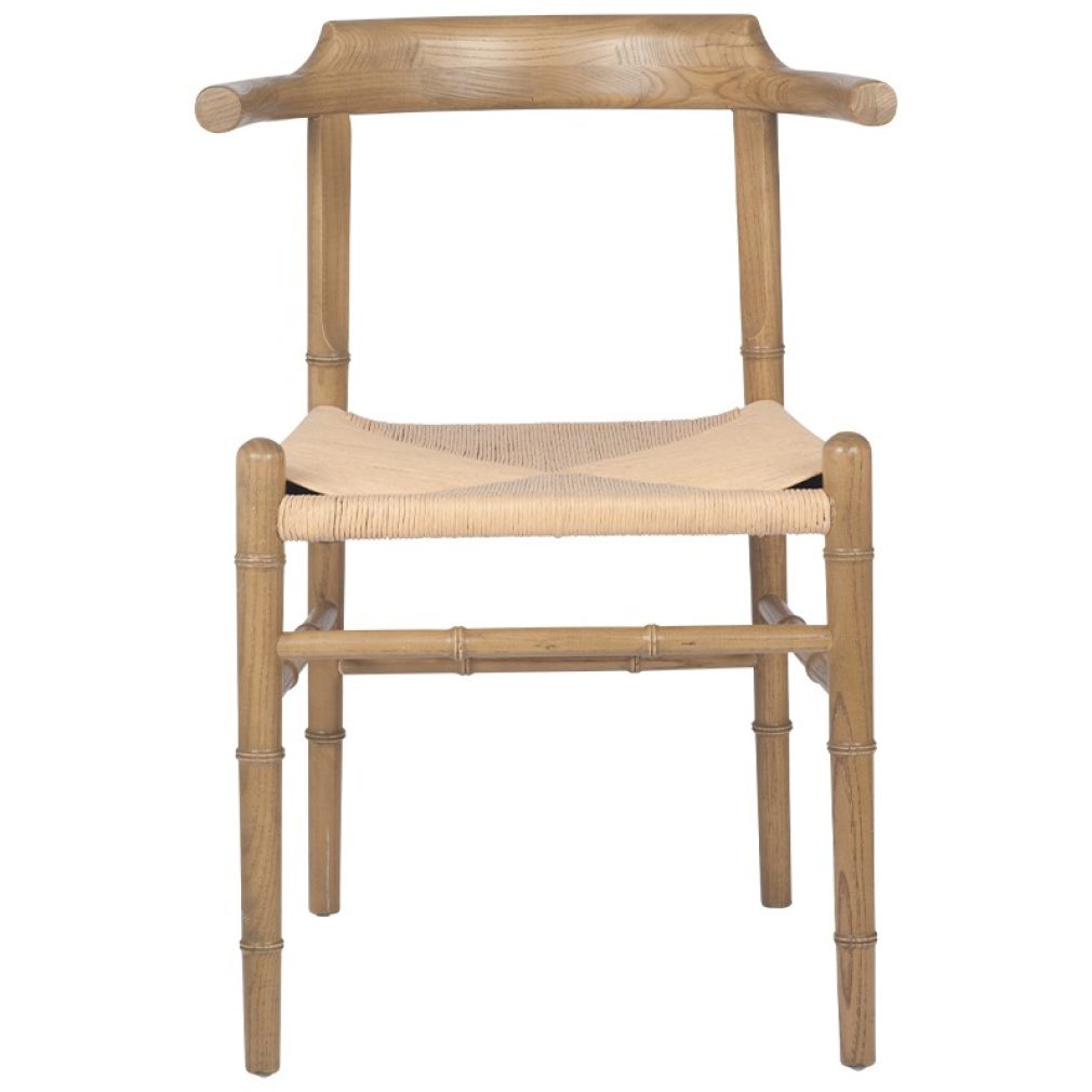 Wishbone style Chair - Oak Coloured Elm Wood