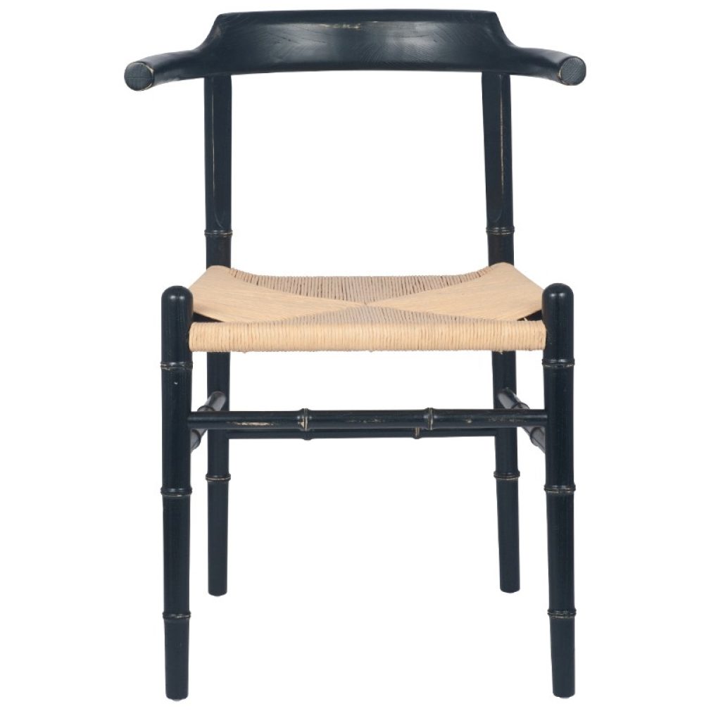 Wishbone style Chair - Antique Black Elm Wood