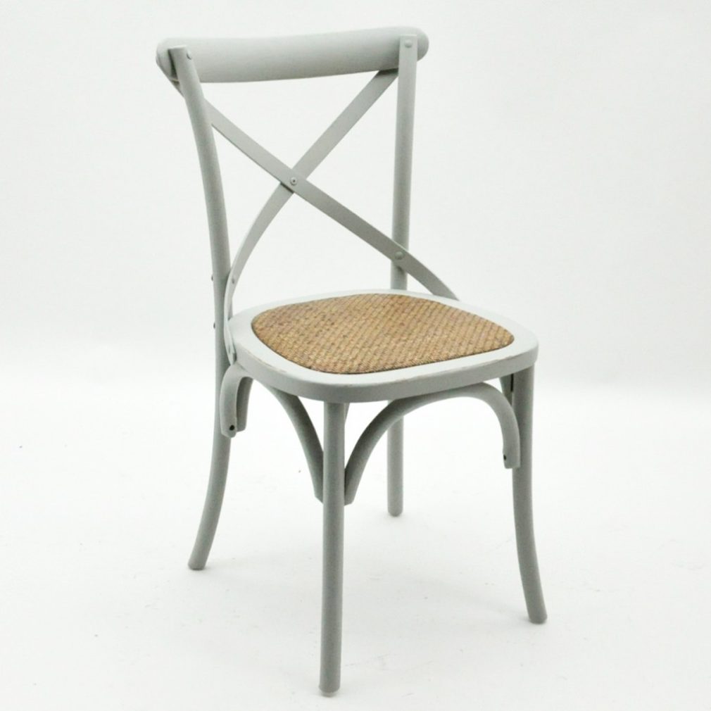 6x Cintra Cross Back / bent wood Dining Chairs - French Grey