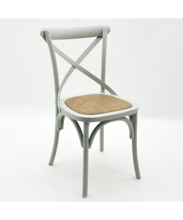 6x Cintra Cross Back / bent wood Dining Chairs - French Grey