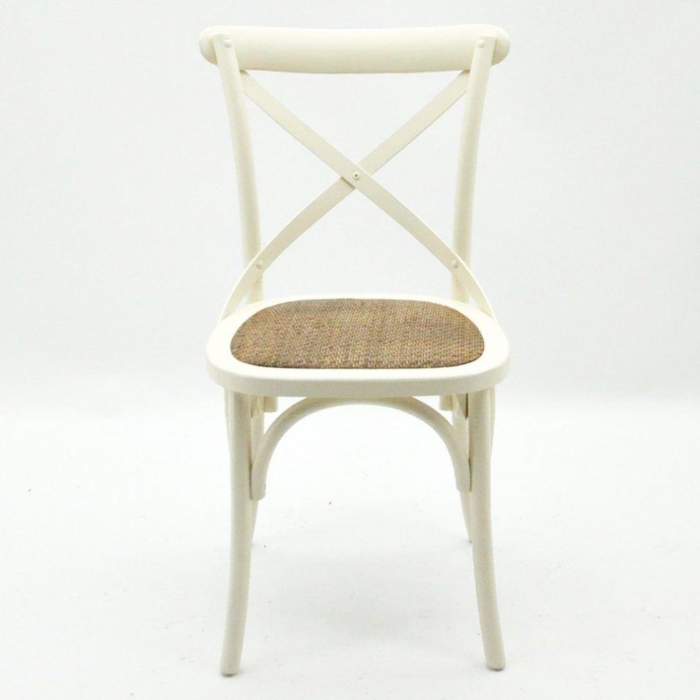 6x Cintra Cross Back / bent wood Dining Chair - Ivory
