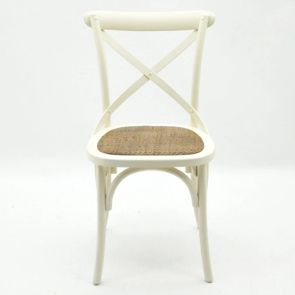6x Cintra Cross Back / bent wood Dining Chair - Ivory (Copy)
