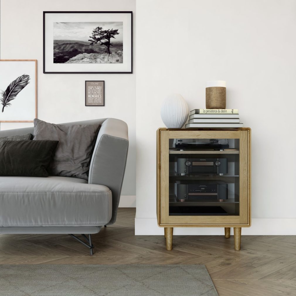 Scandic HIFI Unit - Solid Oak