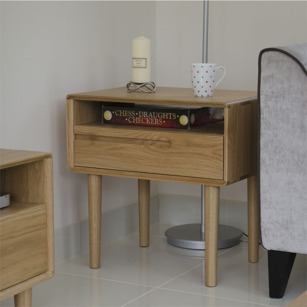 Scandic Lamp Table - Solid Oak