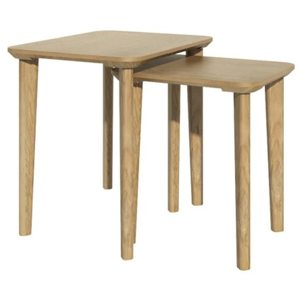 Scandic Rectangular Nest of 2 - Solid Oak