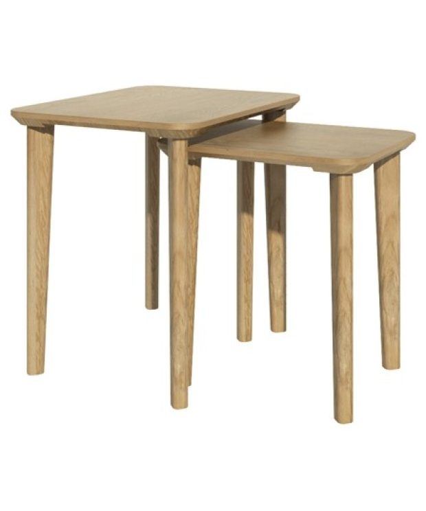 Scandic Rectangular Nest of 2 - Solid Oak
