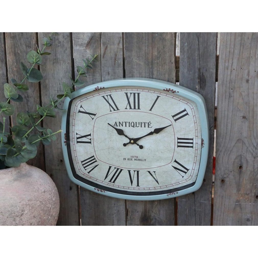 Wall Clock - Distressed Light Green