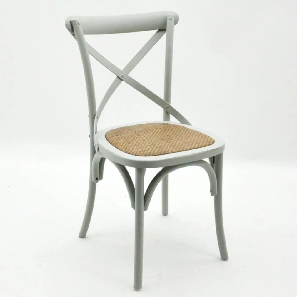 4x Cintra Cross Back / bent wood Dining Chairs - French Grey