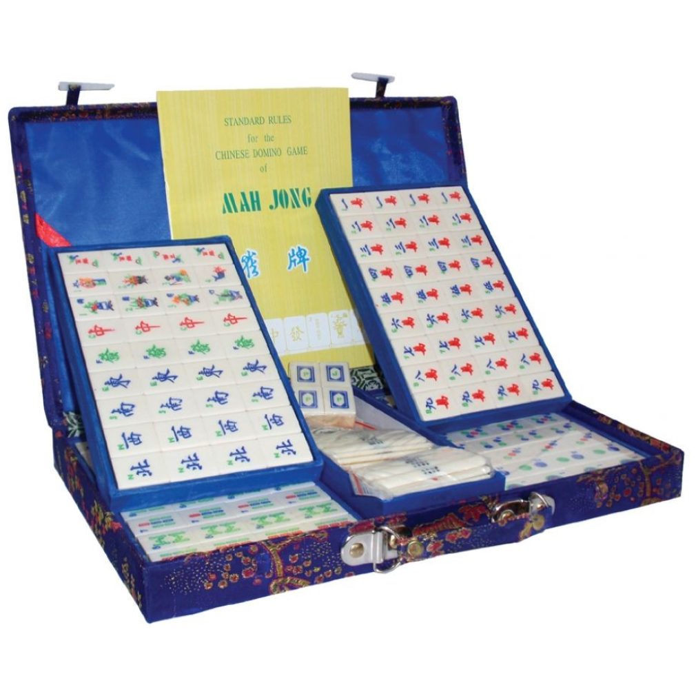 Mah-jong set Brocade - Large - Blue