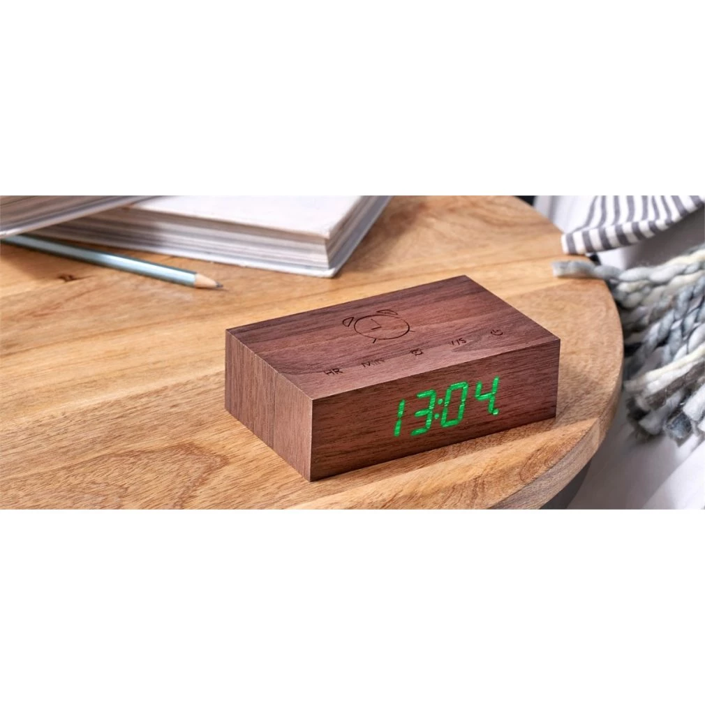 Gingko Flip Cilck Clock - Walnut