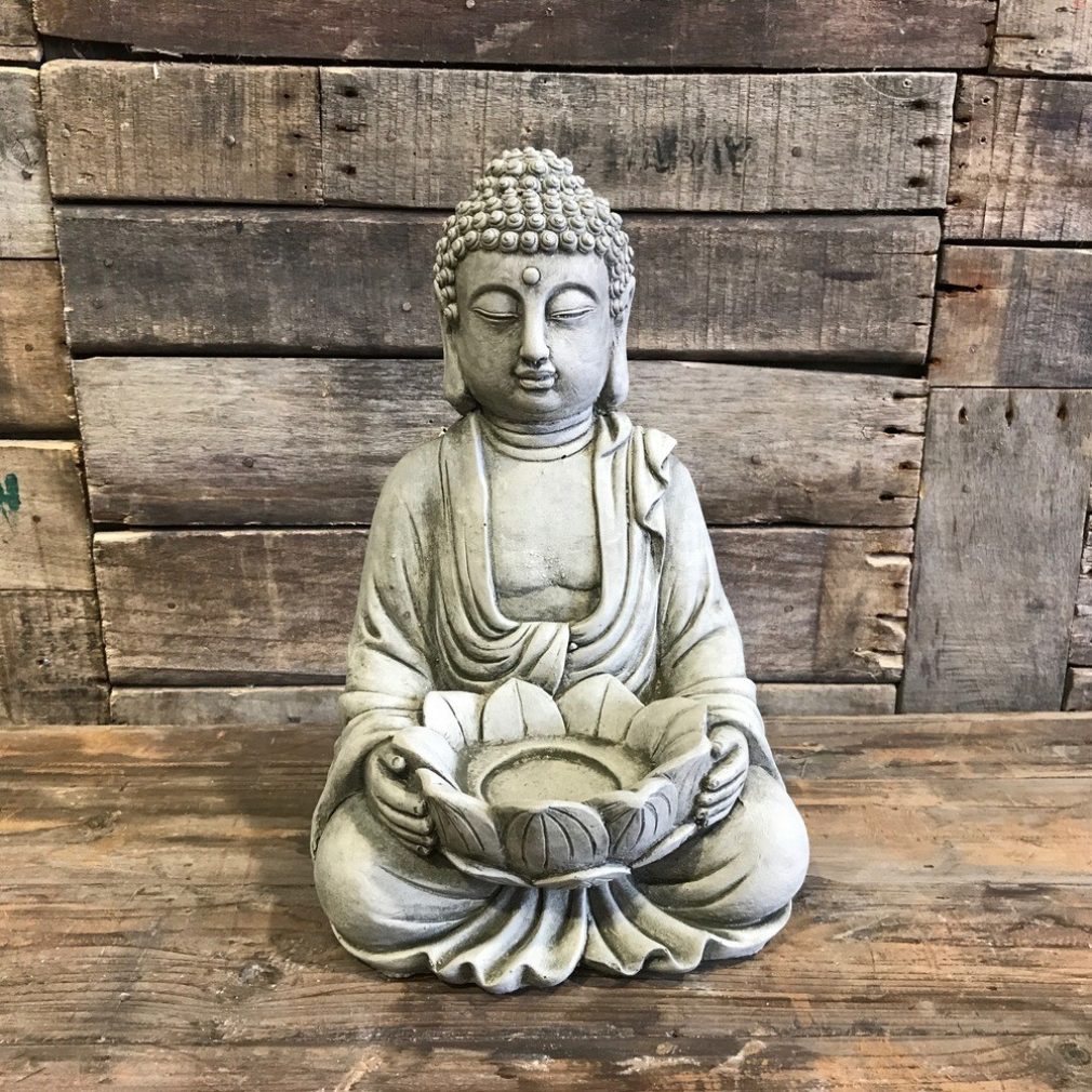 Tea Light Buddha - Stoneware - deliver to Hasland