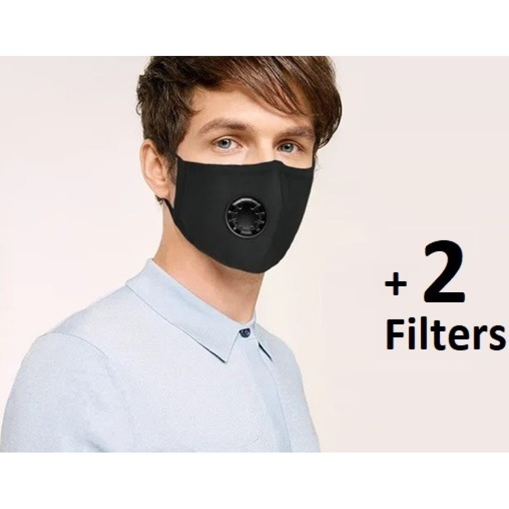 Air Valve Face Mask with 2 filters (replaceable)