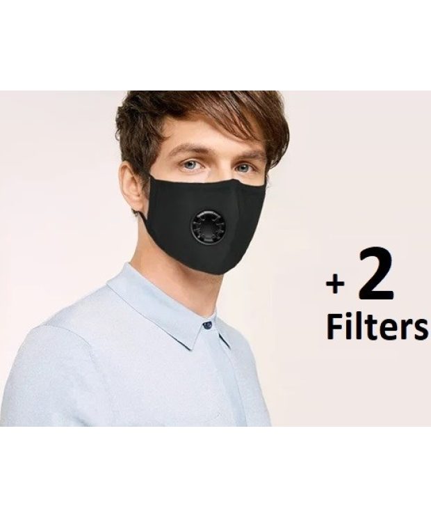 Air Valve Face Mask with 2 filters (replaceable)