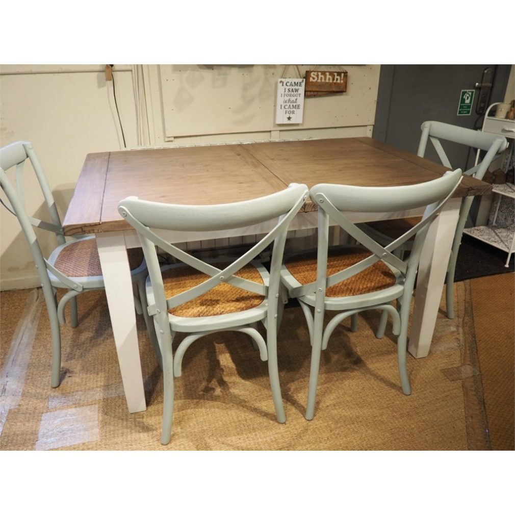 Cotswold 140cm Ext Dining Table + 6 Cintra Cross Back Chairs bundle