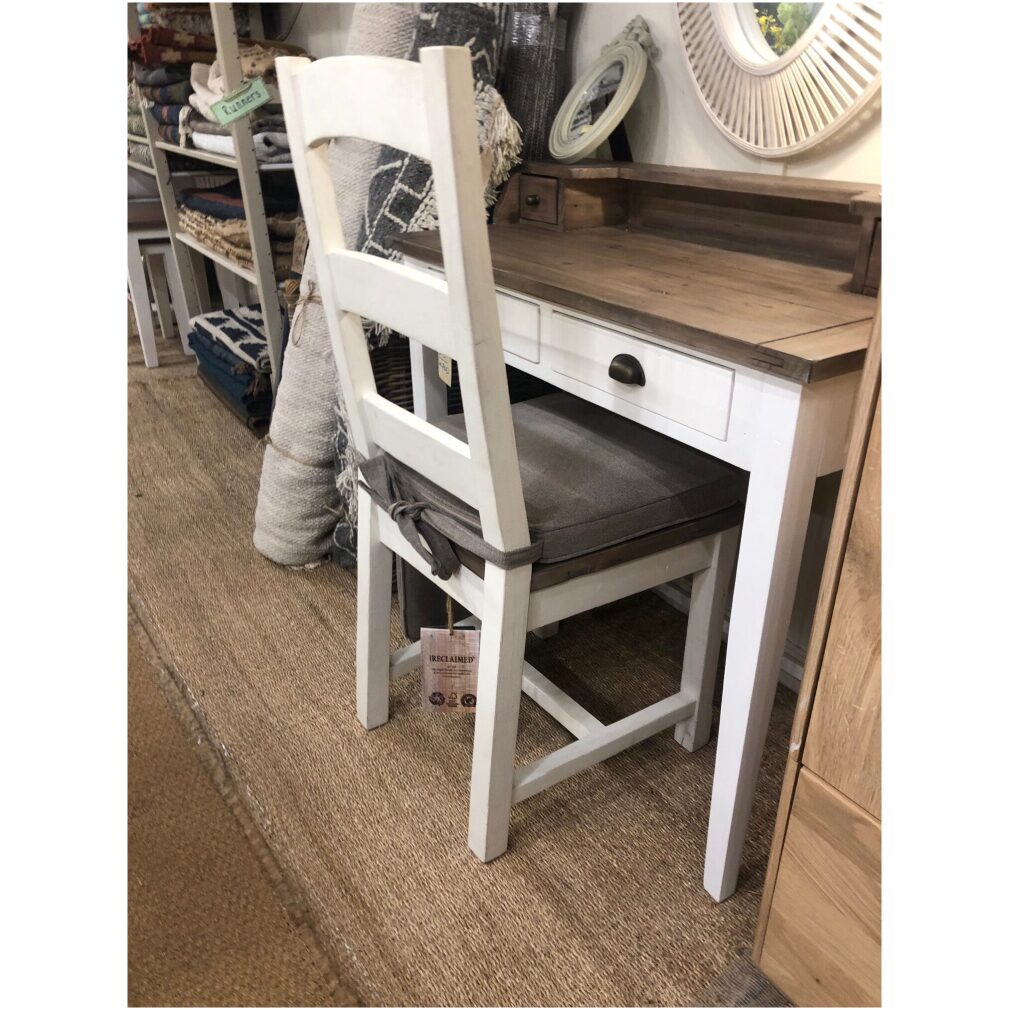 last 2x Wooden Seat Dining Chair with seat pad - Cotswold Dining Furniture offer