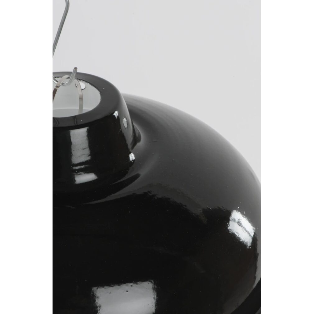 Medium Enamel Light - Lamp shade - black - 10inch Dia
