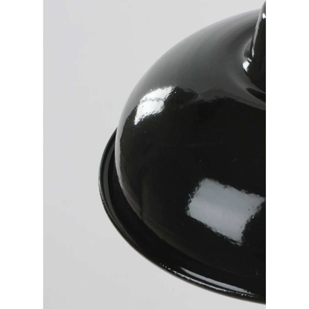 Medium Enamel Light - Lamp shade - black - 10inch Dia