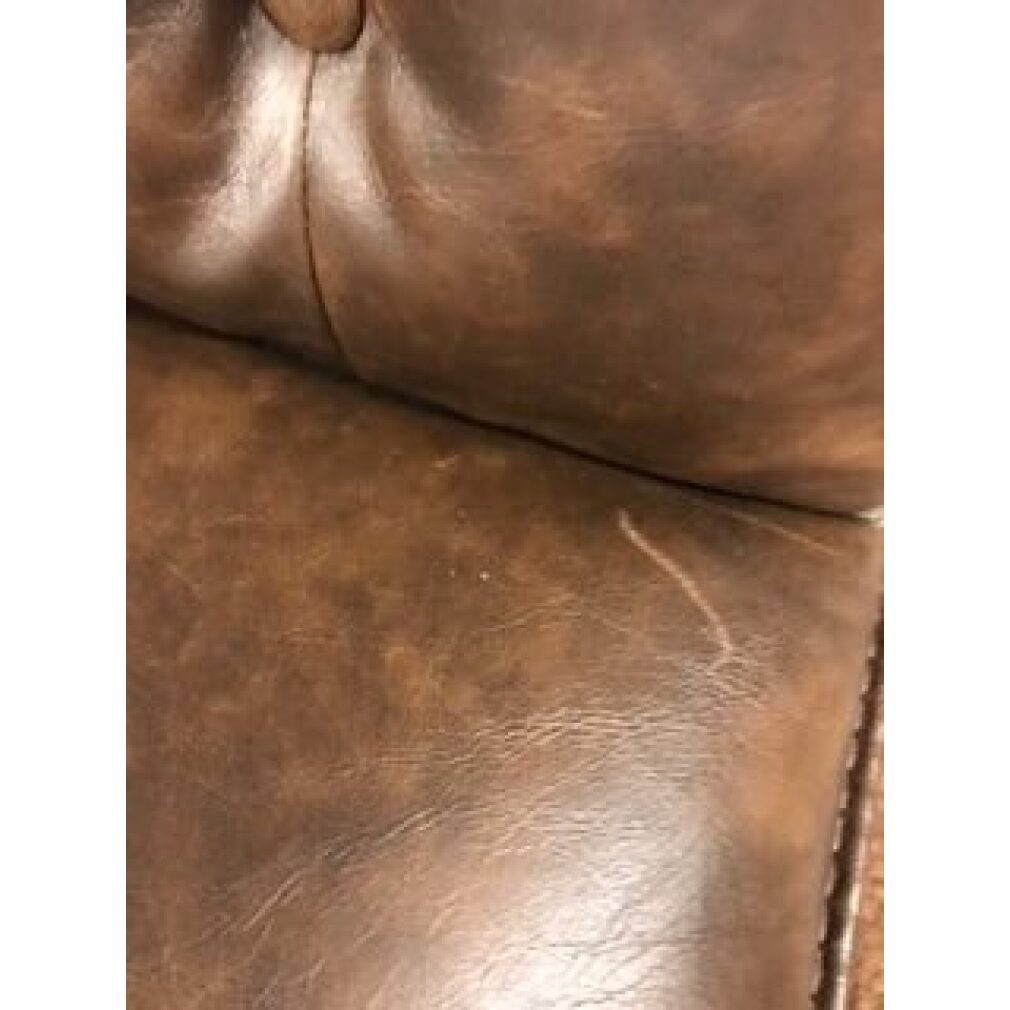 Lewis Dining Chair - Real Bonded Leather - Dark Brown