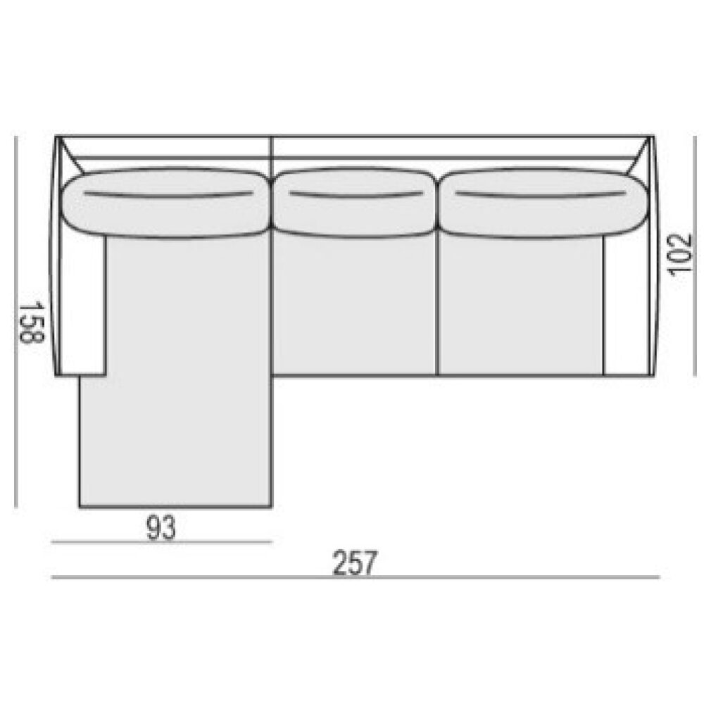 Stella Set 1 - 2 seater and Chaise by Sits