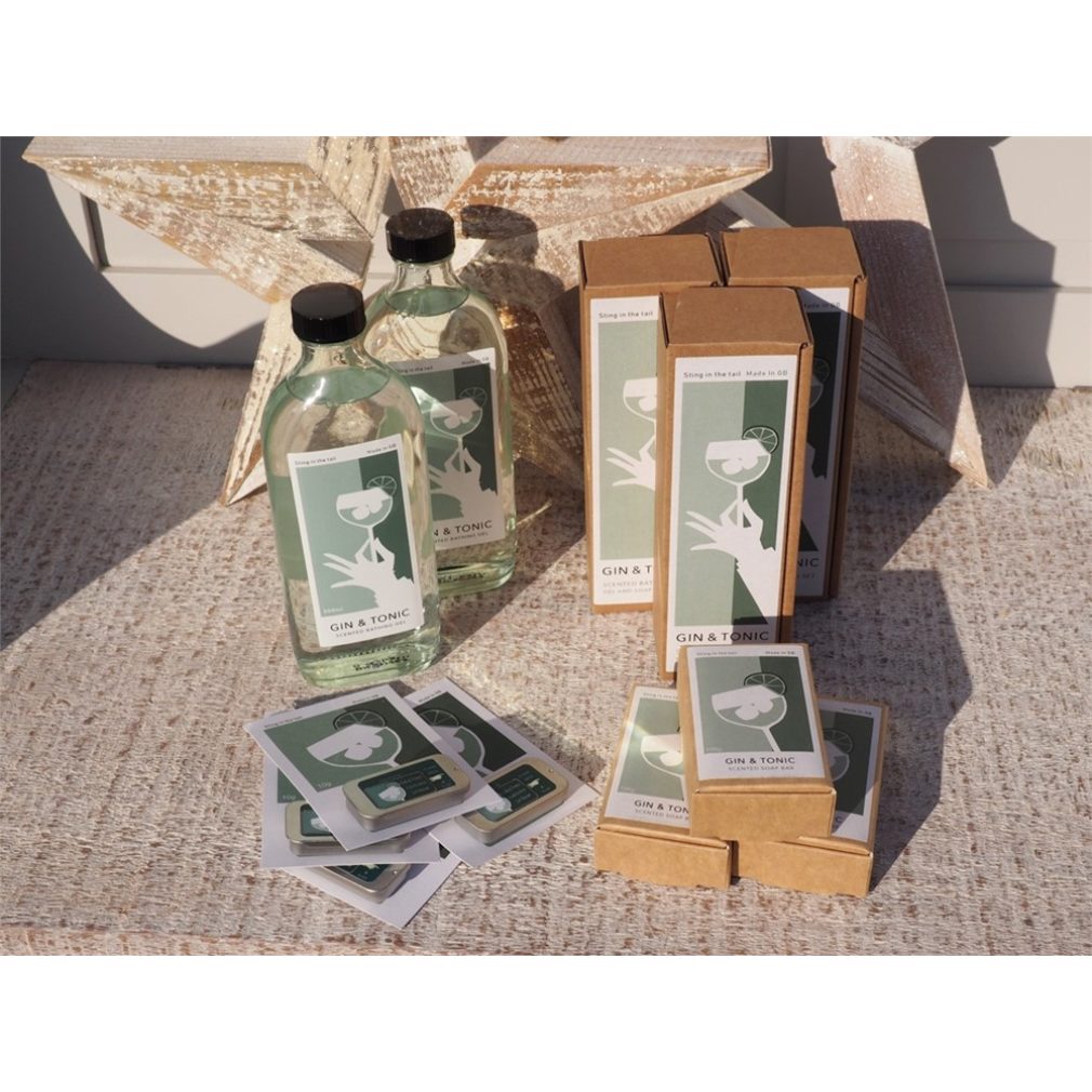 Gin & Tonic soap and toiletry range