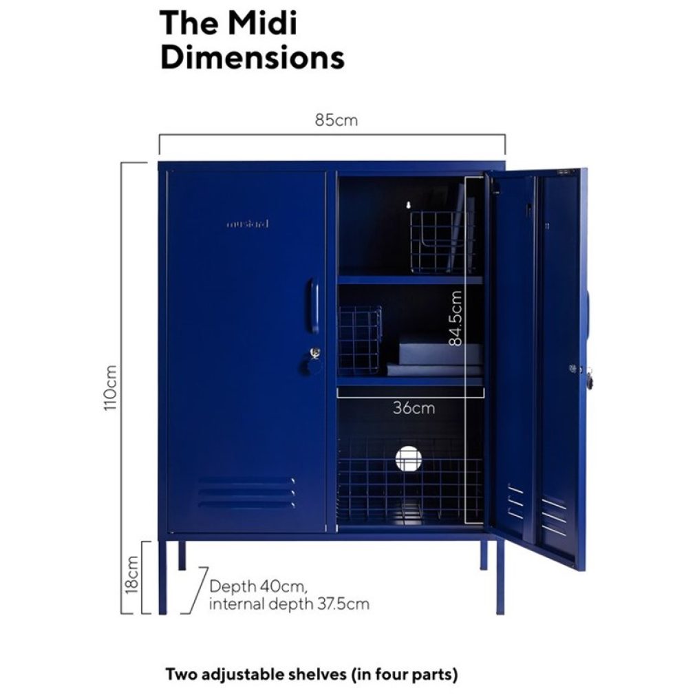 Midi Locker by Mustard Made - Navy