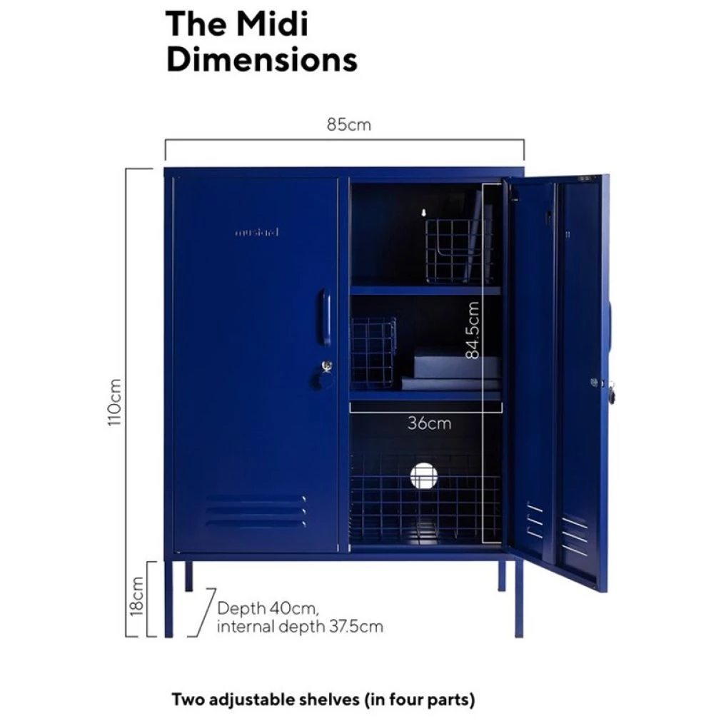 Midi Locker by Mustard Made - Navy
