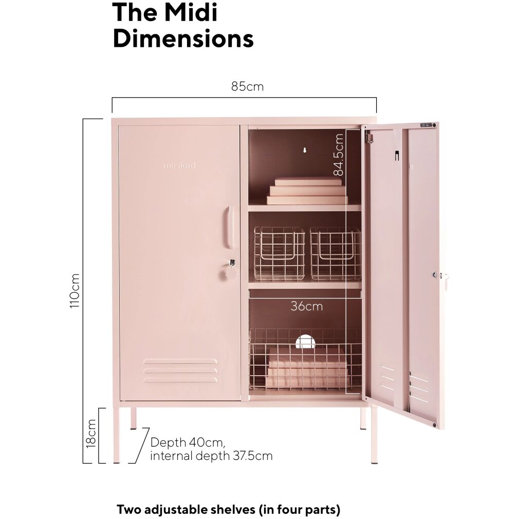 Midi Locker by Mustard Made - Blush