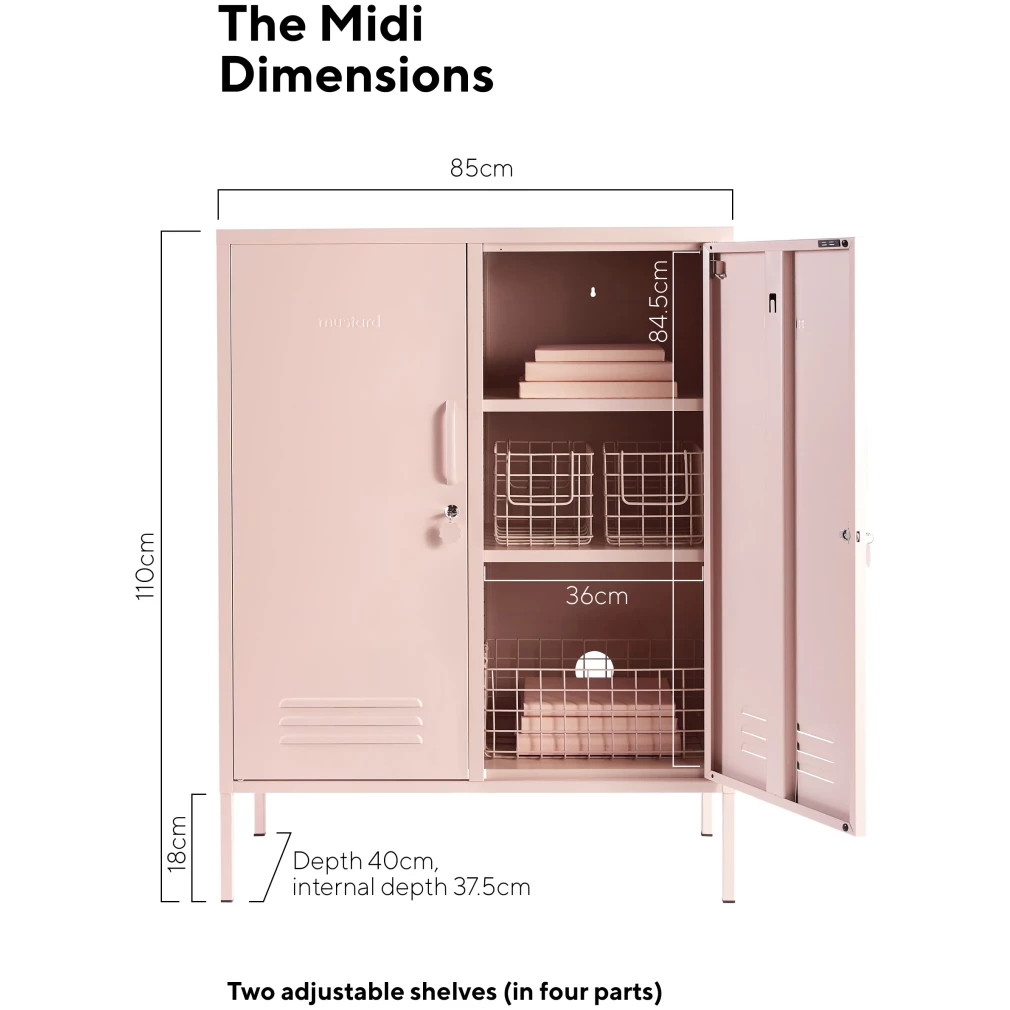 Midi Locker by Mustard Made - Blush