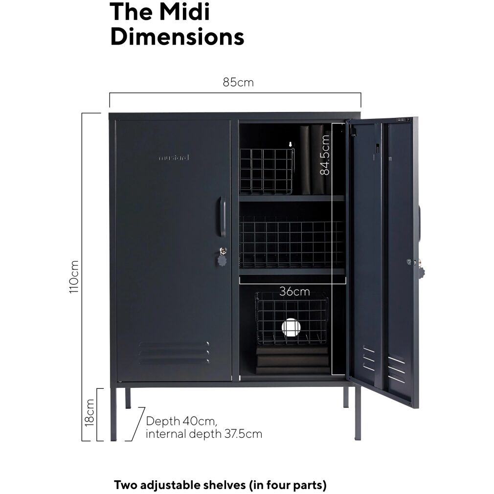 Midi Locker by Mustard Made - Slate Gray